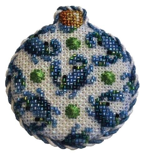 Crab Repeat on White Mini Ball Ornament Painted Canvas Associated Talents - 1