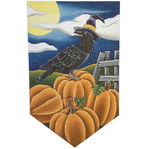 Crow Banner Painted Canvas Pepperberry Designs - 1