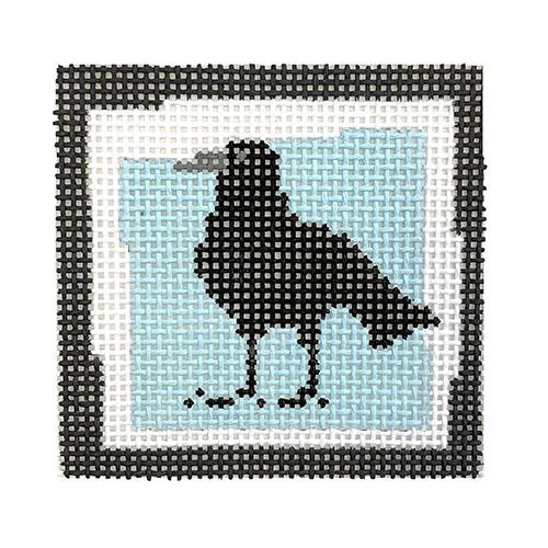 Crow - Left Facing Painted Canvas Pippin