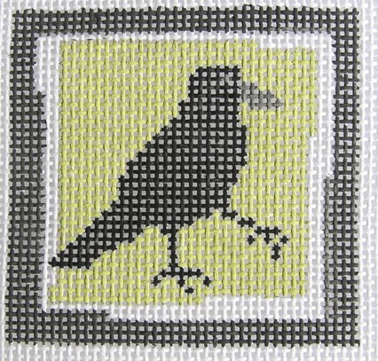 Crow (light green) Painted Canvas Pippin - 1