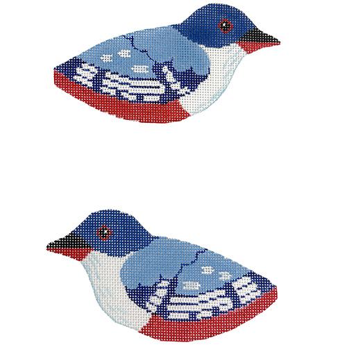 Cuban Trogon Double Sided Clip On Painted Canvas Labors of Love Needlepoint - 1