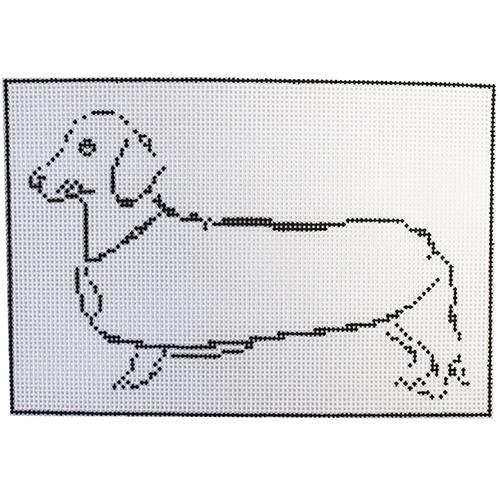 Dachshund Painted Canvas The Plum Stitchery - 1