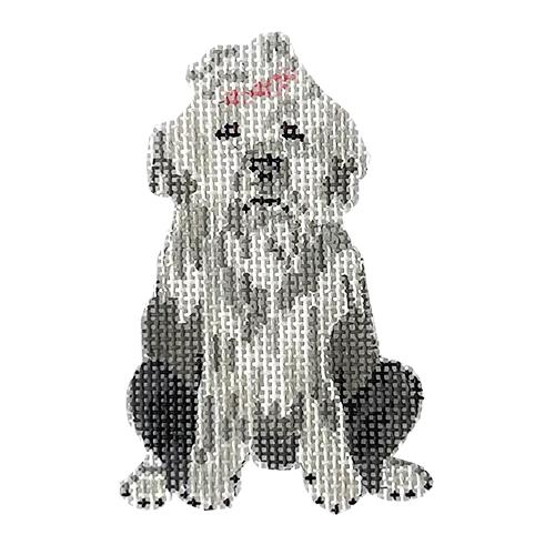 Daisy Dog Painted Canvas The Plum Stitchery - 1