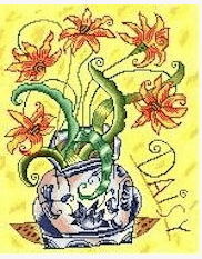 Daisy Painted Canvas Birds of a Feather