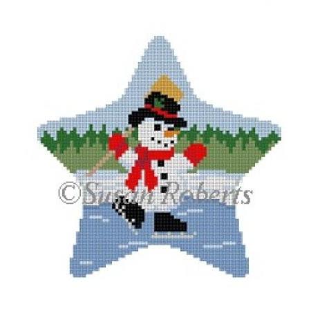 Dancing on Ice Star Painted Canvas Susan Roberts Needlepoint Designs Inc. - 1
