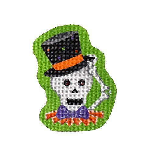 Dapper Skeleton Painted Canvas Pepperberry Designs - 1