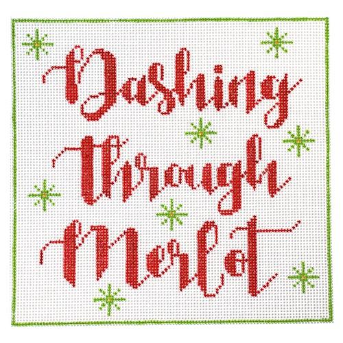 Dashing through Merlot Painted Canvas A Poore Girl Paints - 1