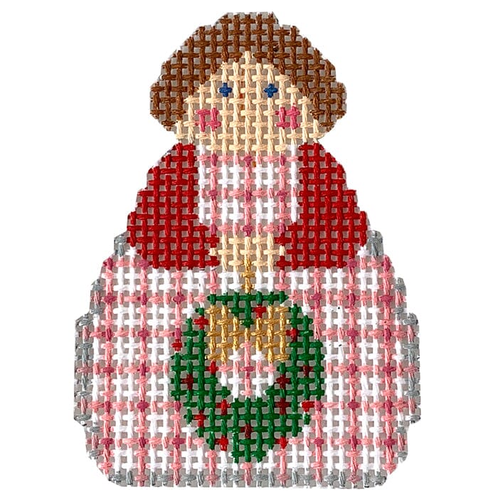 December Angel Ornament Painted Canvas Stitch Its - 1