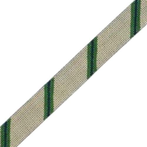 Diagonal Stripe Belt Khaki/Green/Navy on 13 Painted Canvas The Meredith Collection - 1