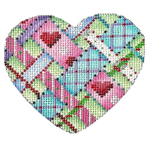Diagonal Woven Ribbons Heart Painted Canvas Associated Talents - 1