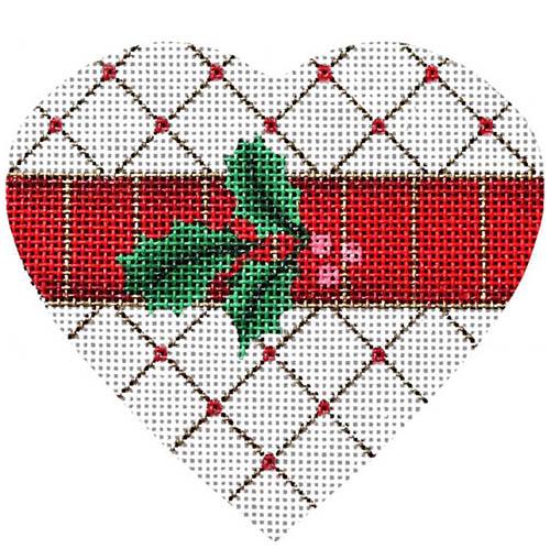 Diamond Holly Heart Painted Canvas Melissa Shirley Designs