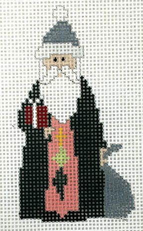 Diamond Santa Painted Canvas Pippin - 1