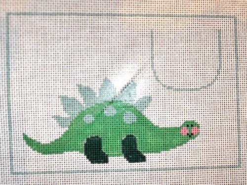 Dinosaur Tooth Fairy Pillow Painted Canvas Kathy Schenkel Designs - 1