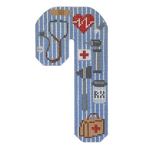 Doctor Candy Cane Painted Canvas Danji Designs - 1