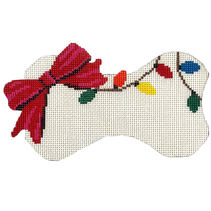 Dog Bone with Lights Painted Canvas Lauren Bloch Designs - 1
