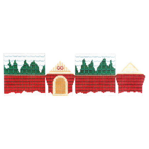 Dog House Winter Painted Canvas Petite Sweets - 1