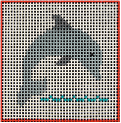 Dolphin Needlepoint Kit Kits DeElda Wittmack - 1