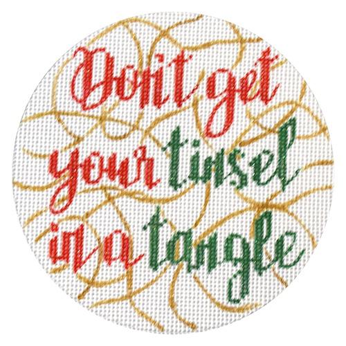 Don't Get Your Tinsel Painted Canvas A Poore Girl Paints - 1
