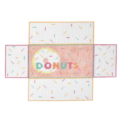 Donuts Box Painted Canvas The Plum Stitchery - 1