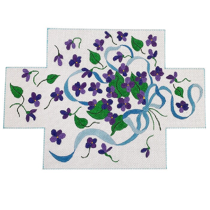 Door Stop Violets Painted Canvas All About Stitching/The Collection Design - 1