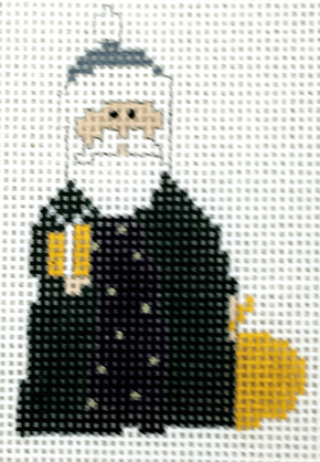 Dot Santa Painted Canvas Pippin