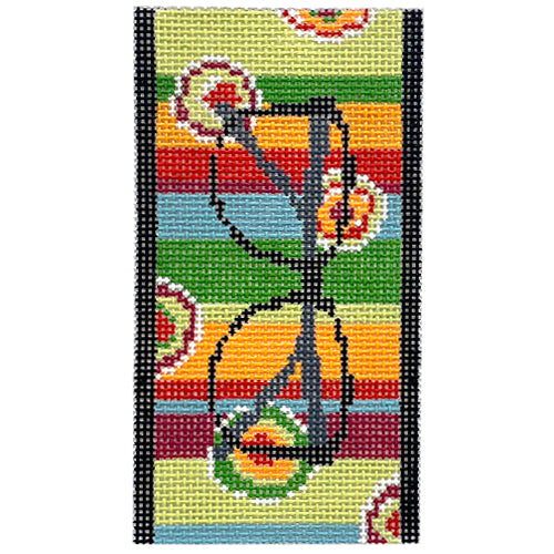 Dots and Stripes Eyeglass Case Painted Canvas Pippin - 1