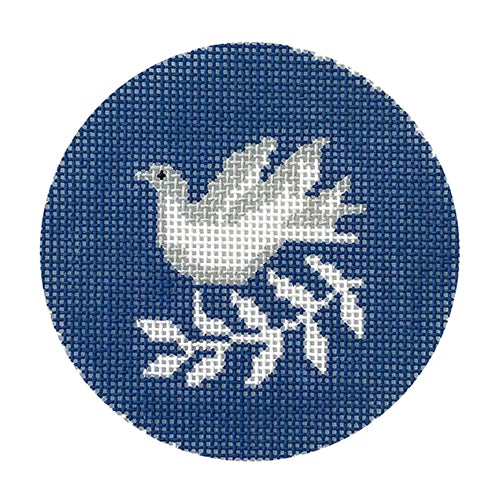 Dove with Olive Branch Painted Canvas Voila!