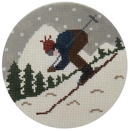 Downhill Racer Painted Canvas CBK Needlepoint Collections - 1