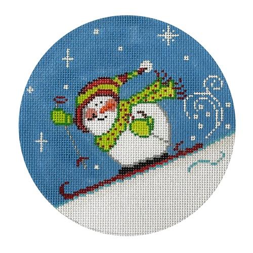 Downhill Skiing Painted Canvas The Meredith Collection - 1