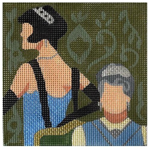 Downton Lady Mary and the Dowager Painted Canvas Melissa Prince Designs - 1