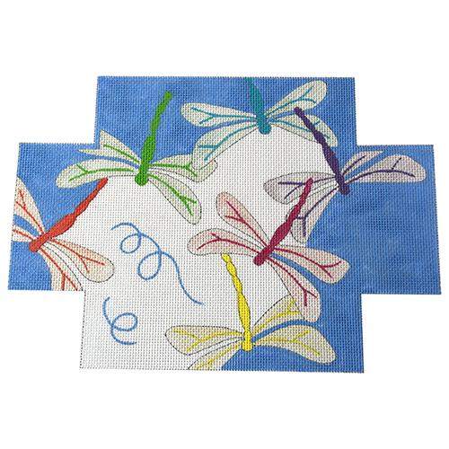 Dragonfly Parade Brick Cover Painted Canvas The Meredith Collection - 1