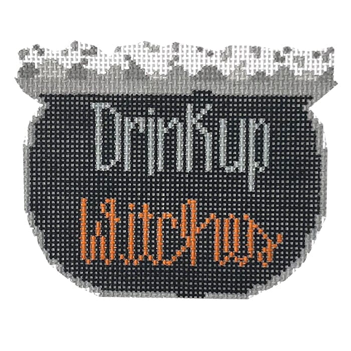 Drink Up Witches Cauldron Painted Canvas KCN Designers