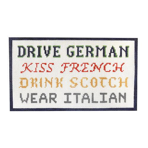 Drive Kiss Drink Wear Painted Canvas PIP & Roo - 1