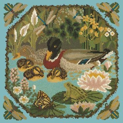 Duck Pond Needlepoint Kit Kits Elizabeth Bradley Design Duck Egg Blue
