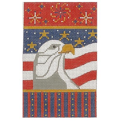 Eagle Firecracker Painted Canvas Danji Designs - 1