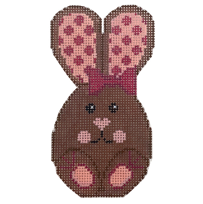 Easter Bunny - Pink/Fuchsia Painted Canvas Kimberly Ann Needlepoint
