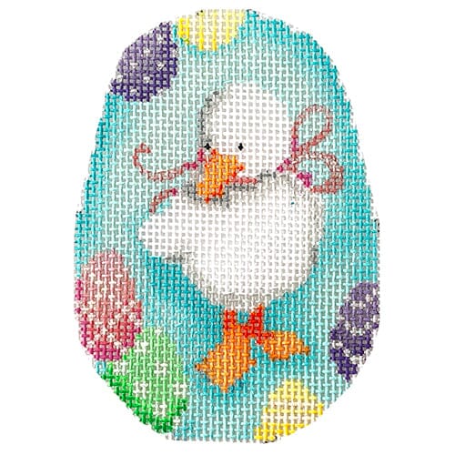 Easter Goose on Aqua Egg Painted Canvas Associated Talents - 1