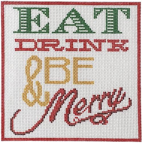 Eat, Drink, Be Merry Painted Canvas The Meredith Collection - 1