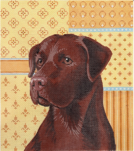 Chocolate Lab Needlepoint Canvas by Labors of Love Needlepoint - 1