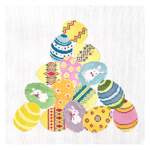 Egg Stack on 18 Painted Canvas A Stitch in Time - 1