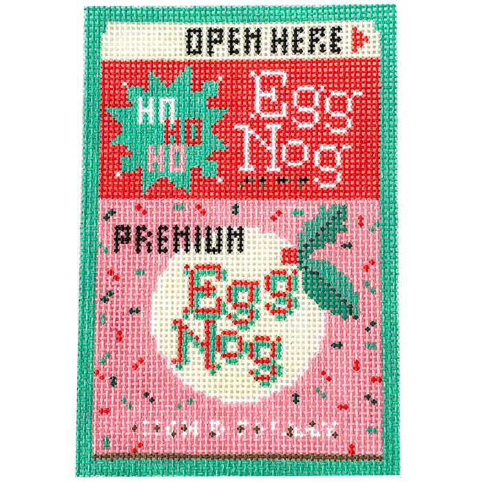 Eggnog Carton Painted Canvas Wipstitch Needleworks - 1