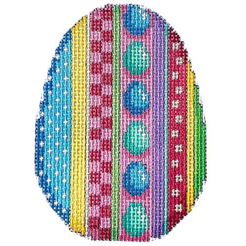 Eggs/Hop Stripe Egg Painted Canvas Associated Talents - 1