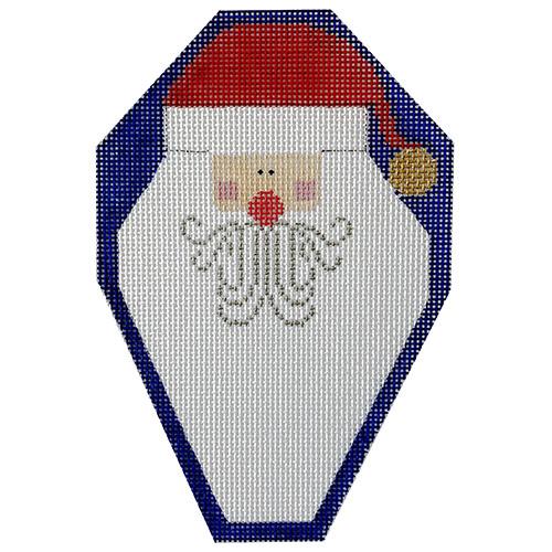 Elegant Santa Beard with Stitch Guide Painted Canvas The Princess & Me - 1