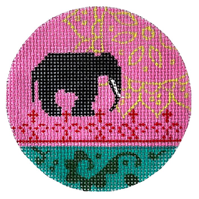 Elephant and Indian Pattern Painted Canvas Colors of Praise