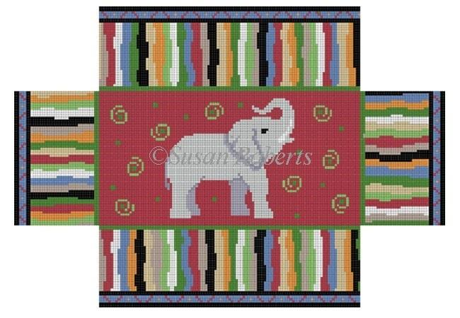 Elephant Brickcover Painted Canvas Susan Roberts Needlepoint Designs Inc. - 1