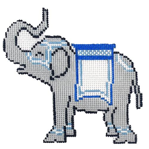 Elephant Ornament (MJD) Painted Canvas Morgan Julia Designs - 1