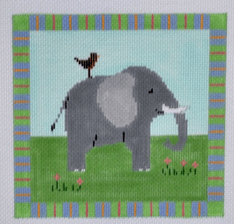 Elephant Painted Canvas Susan Roberts Needlepoint Designs, Inc. - 1