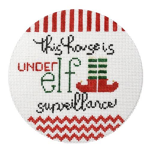 Elf Surveillance Painted Canvas Vallerie Needlepoint Gallery - 1