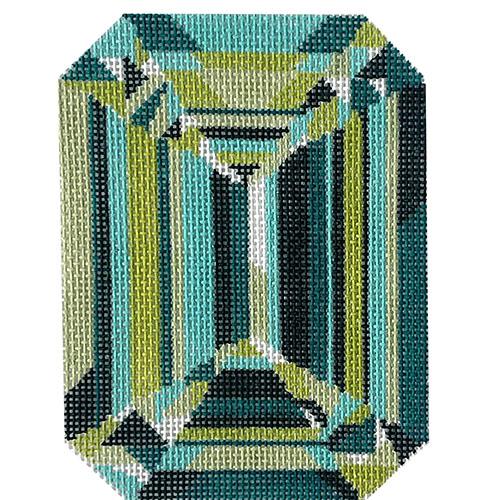 Emerald Gemstone Painted Canvas Audrey Wu Designs - 1
