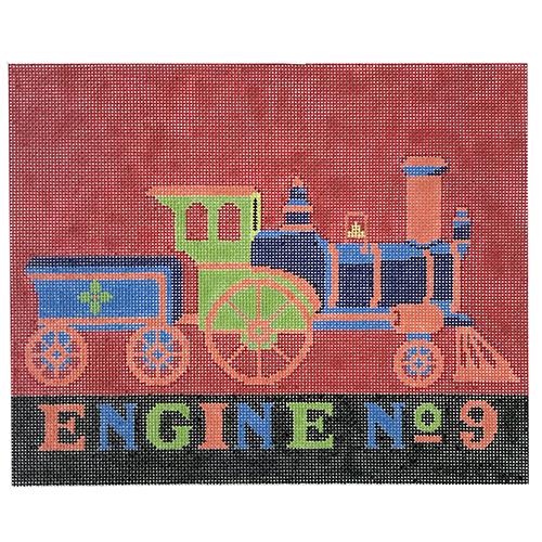 Engine No. 9 Painted Canvas Cooper Oaks Design - 1